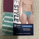 NWT- Jockey - Men’s M. Thong Pack Of 3 - Assorted — photo 3