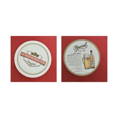Schussenrieder roter Streifen Brauerei Bierdeckel Bier