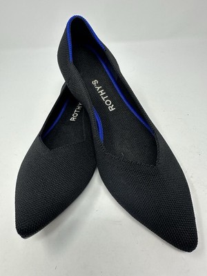 Rothy's Ballet Flats Women Size W8 Black Pointed Toes