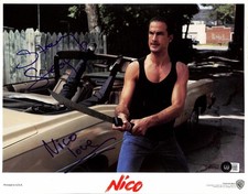 Steven Seagal Signed 'Nico' Above the Law Lobby Card 11x14 BECKETT