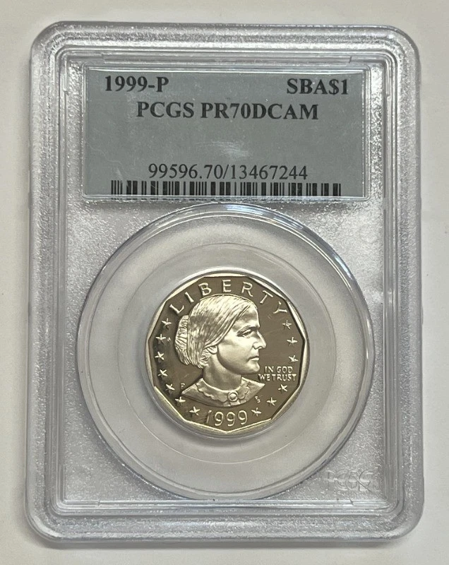 Uncirculated 1999 Susan B Anthony Dollars (1979-1981, 1999) for