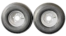 2-Pack Antego Trailer Tire On Rim 570-8 5.70-8 Load C 5 Lug Galvanized Wheel