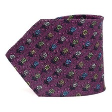 A Testoni Seidenkrawatte 100 mit lila Blumenmuster CO45235AT 112887710