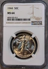 1944 Walking Liberty Half Dollar 50C NGC MS64