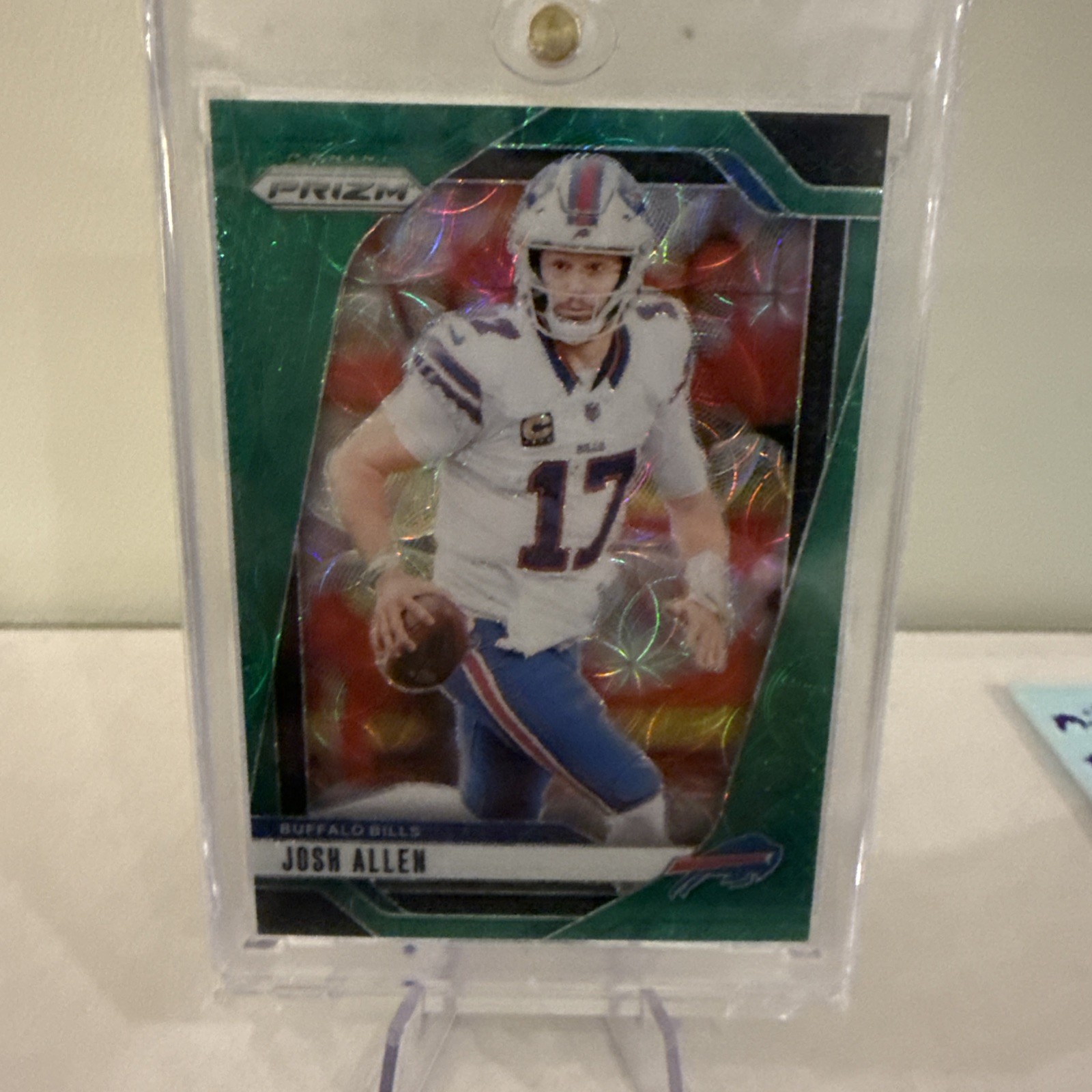 2024 Panini Prizm Josh Allen # 28 Green Scope Prizm /75