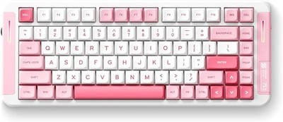 MCHOSE X75 V2 Wireless Mechanical Keyboard Tri-Mode Linear Switches Pink White