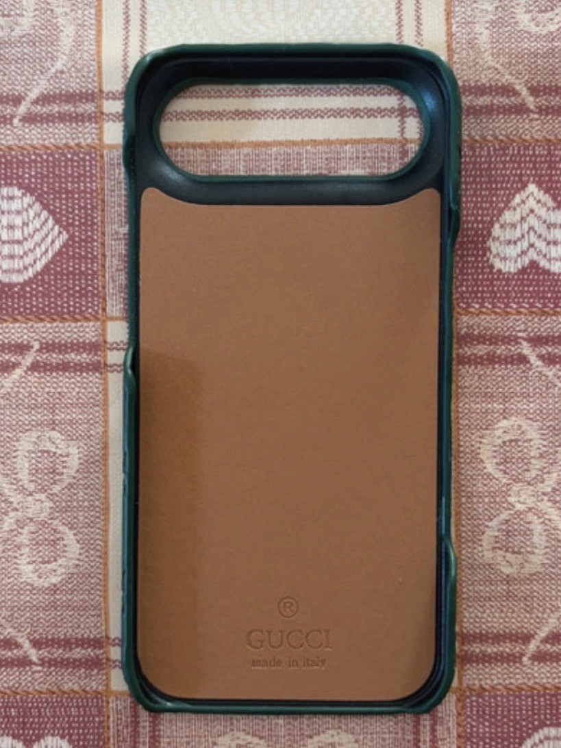 Gucci Copertina cover per smartphone verde con design logo GG iPhone Air foto 3