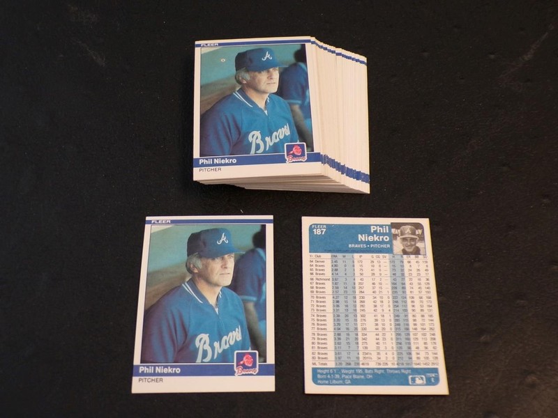 1984 Fleer #187 lot of 40 PHIL NIEKRO cards! BRAVES! HOF!