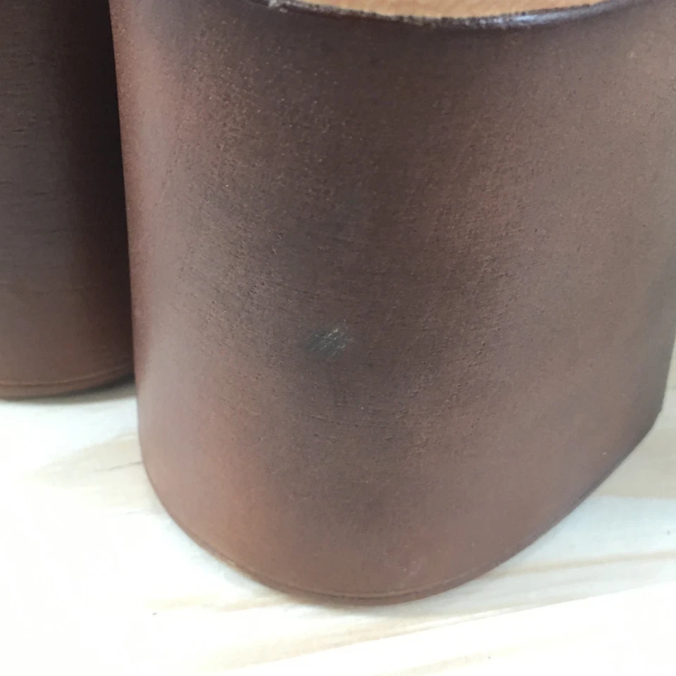 Туфли на каблуках женские Bella Vita 7 широкие с ремешками коричневые с пряжками повседневные с открытым носком на блочных каблуках - Изображение 3 из 4