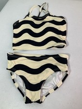 HANNA ANDERSSON Beige Black Animal Print Swim Suit. Girl s Sz 4. Excel. Cond.