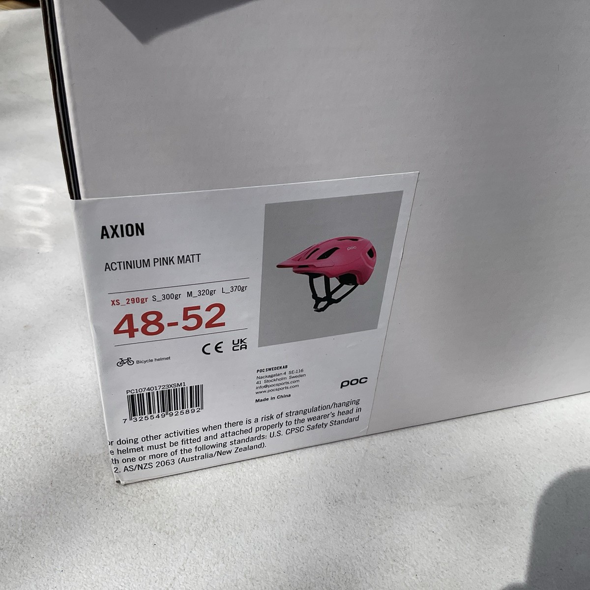 Axion POC Bike Helmet Actinium Pink Matt XS 48-52 Bicycle Cycling