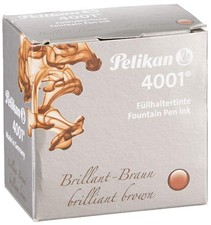 Pelikan 4001 Bottled Ink for Fountain Pens, 1 fl oz, Brilliant Brown