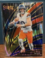 2025 Panini Select - Club Level Bo Nix #211 Black & Orange Shock Prizm