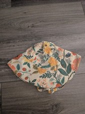 Briar Sun Baby Floral Linen Bonnet, Size 2-6 Months