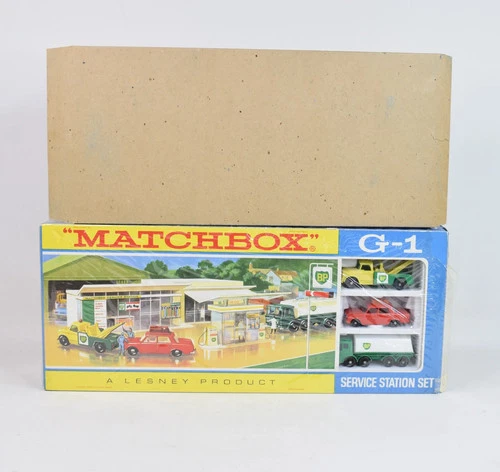 Matchbox Lesney G-1 Service Station Set Mint/Boxed with cellophane/sleeve