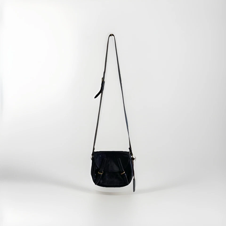 Bolso de hombro de cuero Timberland vintage pequeño bolso de mano hecho en EE. UU. Bandolera Foto 3 de 4