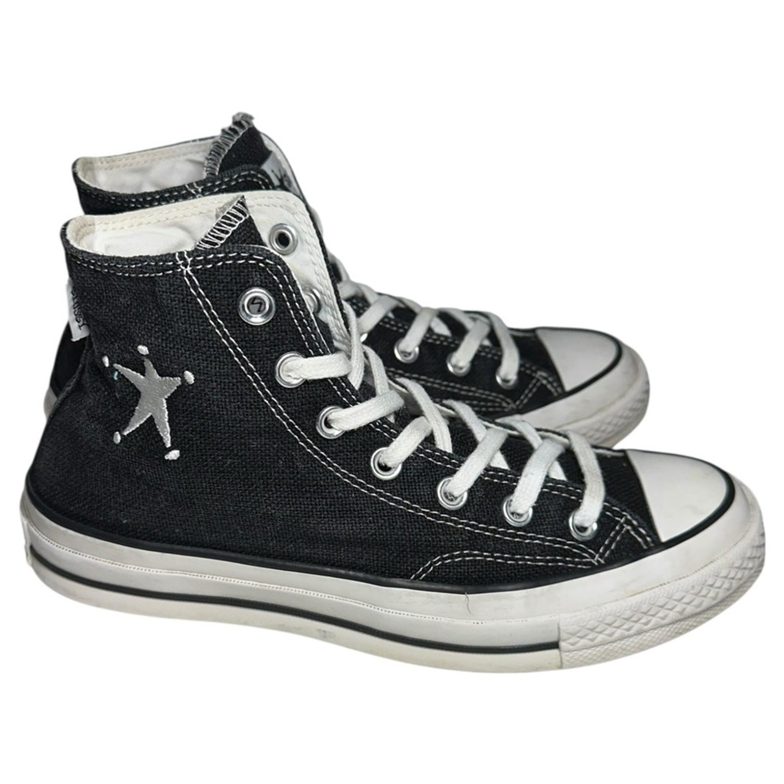 Converse x Stussy Men’s Size 6 Black White Chuck 70 High A01765C Shoes Sneakers thumbnail 7
