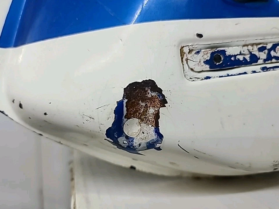 Honda CL 350 1968 1969 1970 1971 tanque de gasolina azul zafiro blanco OEM CL350 tanque de gasolina Foto 3 de 4