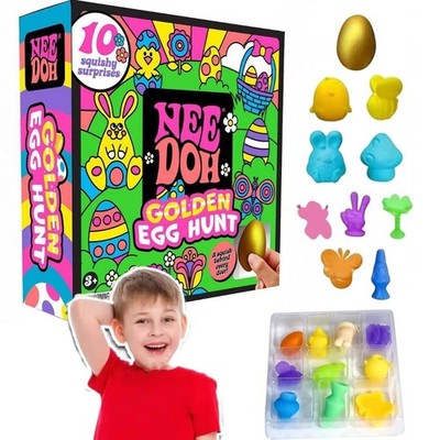 NeeDoh Golden Egg Hunt - Sensory Squeeze Toy Pudding Set Ostern Fidget Toy