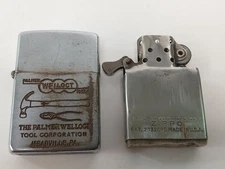 1940s 50s Zippo 2032695 Steel Lighter & Insert Advertising Welloct Tools PA