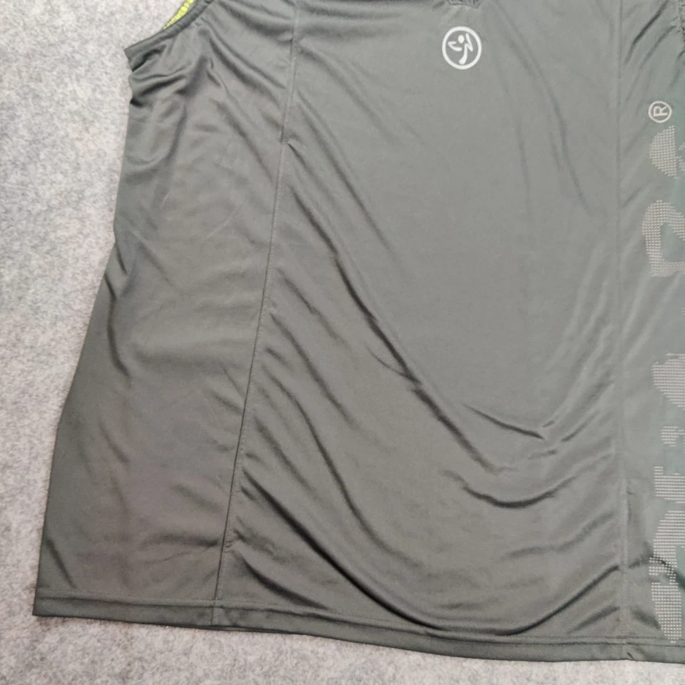 Camiseta sin mangas Zumba Instructor cuello en V gris unisex talla XL Foto 3 de 4