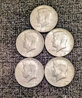1964D(4) 90% Silver,1967(1) 40% Silver Kennedy Half Dollars