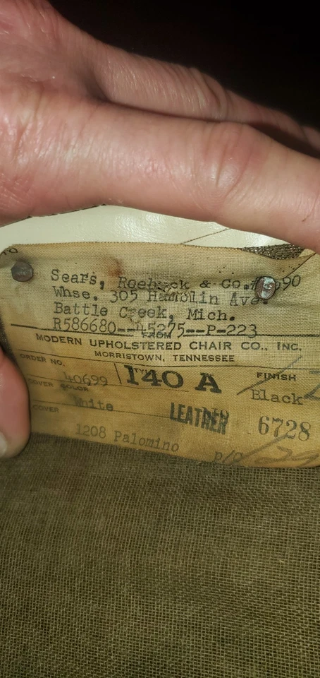 Silla Scoop Vintage 1940 Con Etiqueta Original Fabricante Podemos Discutir Envío Foto 2 de 4