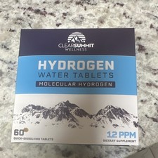 ClearSummit Wellness Hydrogen Water Tablets Molecular Hydrogen 12 PPM 60 Count