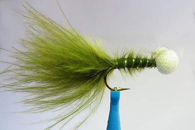 1 x Fliegen Fliegenfliege Streamer Booby Olive H8/10/12 Fliegen Fliegen Fliegen Fly Marabou