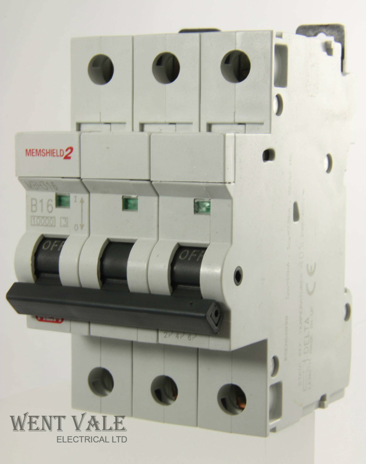 MEM - Memshield 2 - MBH316 - 16a Type B Triple Pole MCB Used