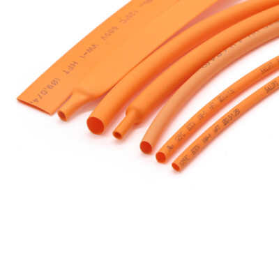HARFINGTON 2:1 Heat Shrink Braided Sleeve – 3/8" ID, 3FT, Orange, Automotive Wire Loom, Fabric Woven Cable Protection For Harness & Hose