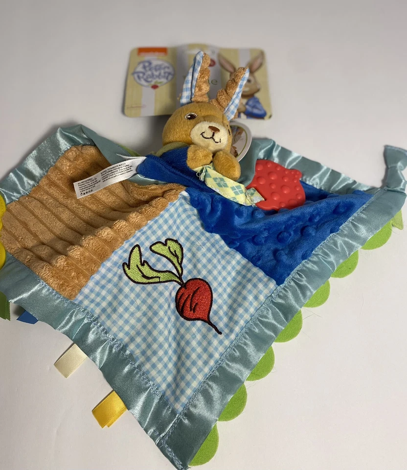 Manta/Lovey de seguridad multicolor Peter Rabbit preferido para niños, dientes 0M+ nuevo con etiquetas Foto 4 de 4