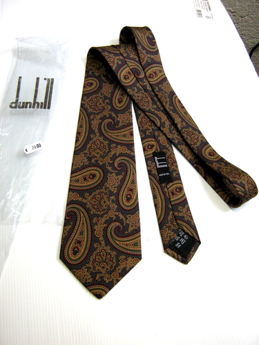 Dunhill London New Paisley Made IN Italy 100% Silk Original