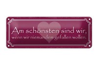 Blechschild Spruch 27X10 Cm Wir Am SchöNsten Sind Wir Wenn Deko Schild Tin Sign