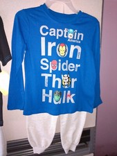 Marvel Captain America Spider Man Thor Boys 2 Piece Outfit Long Sleeve Pants Set