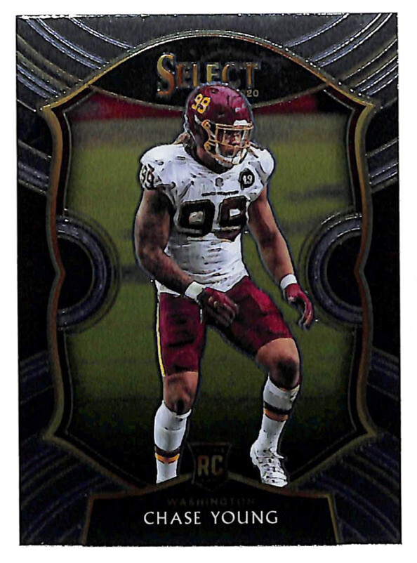 2020 Panini Select #64 Chase Young Concourse rookie RC cards Washington