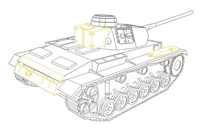 Cmk 129-8019 - 1:48 Pz.kpfw. Iii Ausf. L ''Control Tank'' for Tamiya Kit