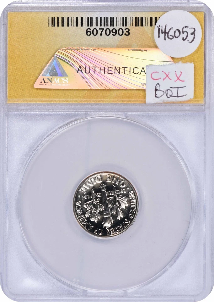 1968-S Roosevelt Dime DDR FS-801 PF68 ANACS - Image 2 of 2