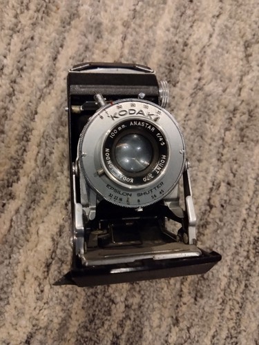 VINTAGE KODAK LONDON 100mm ANASTAR f/4.5 MOUNT 370 SIX 20 KODAK a FOLDING CAMERA - Picture 2 of 5