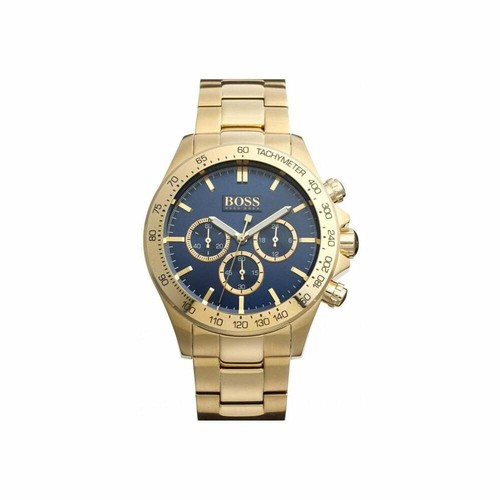 HUGO BOSS ® Reloj Hombre Cronógrafo HB1513340 Ikon Dorado/Azul | eBay