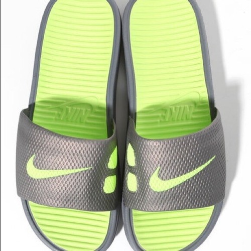 Nike Slides Green/Gray (Men's 11 