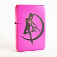 BRAND NEW -  DESIGNED BRUSHED STYLED CIGARETTE PETROL LIGHTER - SAILORMOON