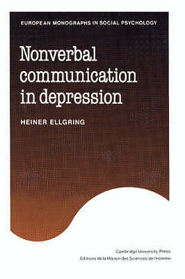 Non-verbal Communication in Depression Ellgring Hardback 9780521323109