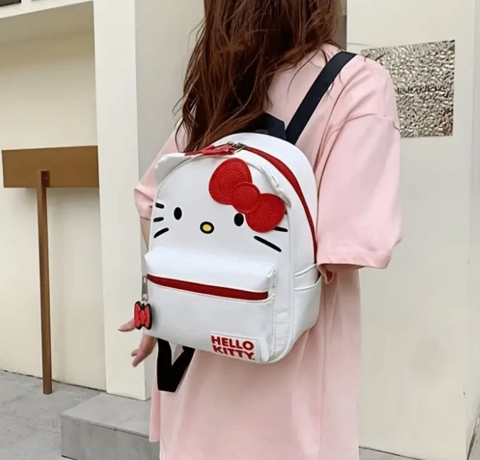 Rucksack Hello Kitty Kinder Kitarucksack Mädchen Disney weiss Rucksack  - Bild 2 von 4