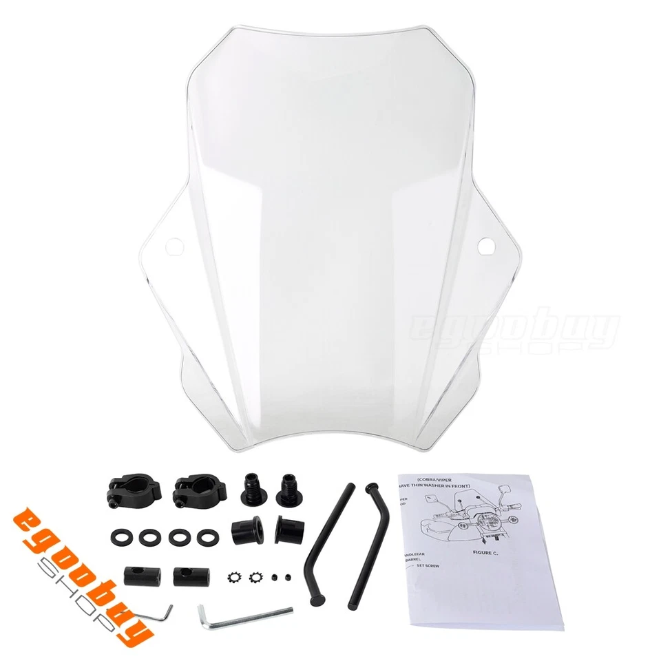 Parabrisas de polipropileno con tornillos ajuste universal Honda Suzuki BMW F650 F650CS Foto 2 de 4