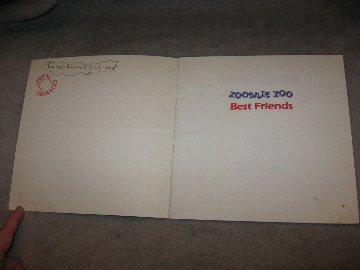 Zoobilee Zoo Best Friends Cartoon Book (1987) 2312 Scholastic