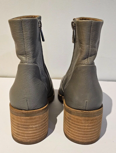 HUSH PUPPIES Women's Comfort Leather Boots Light Grey Size US 6 EU 37 RRP $179 - Picture 4 of 9