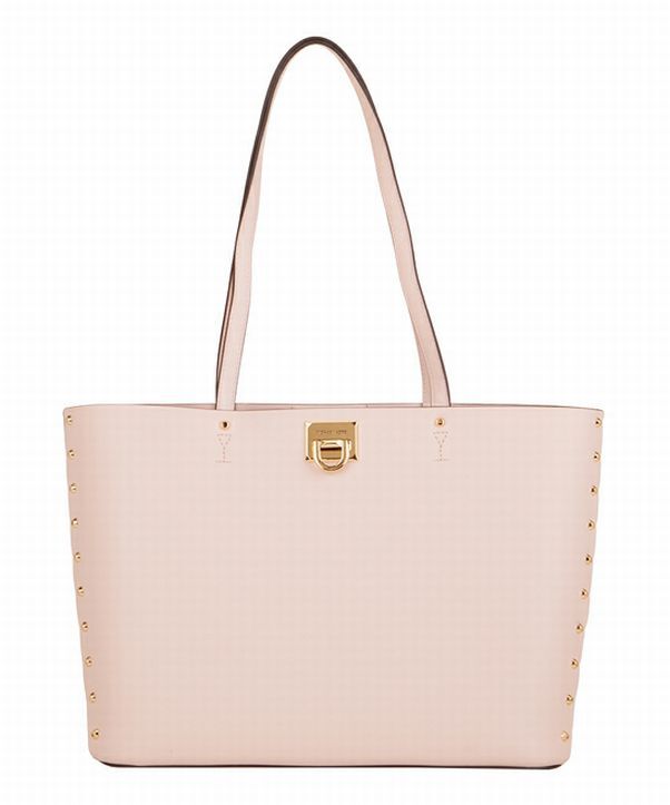 NWT! MICHAEL KORS LIGHT PINK MANHATTAN LARGE STUDDED TOTE