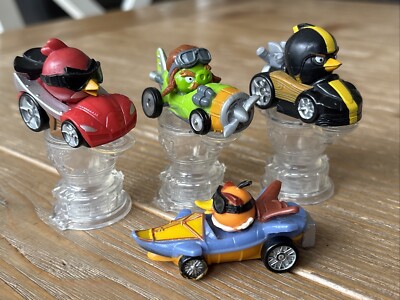 Angry Birds Mini Cars Rovio Go! Telepods Kart Racers Konvolut x4 + Ständer x3