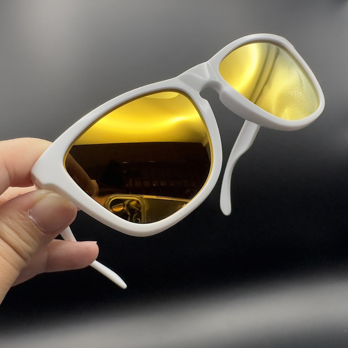 Oakley Supreme Frogskin Polished White w/24k Iridium Lenses | eBay